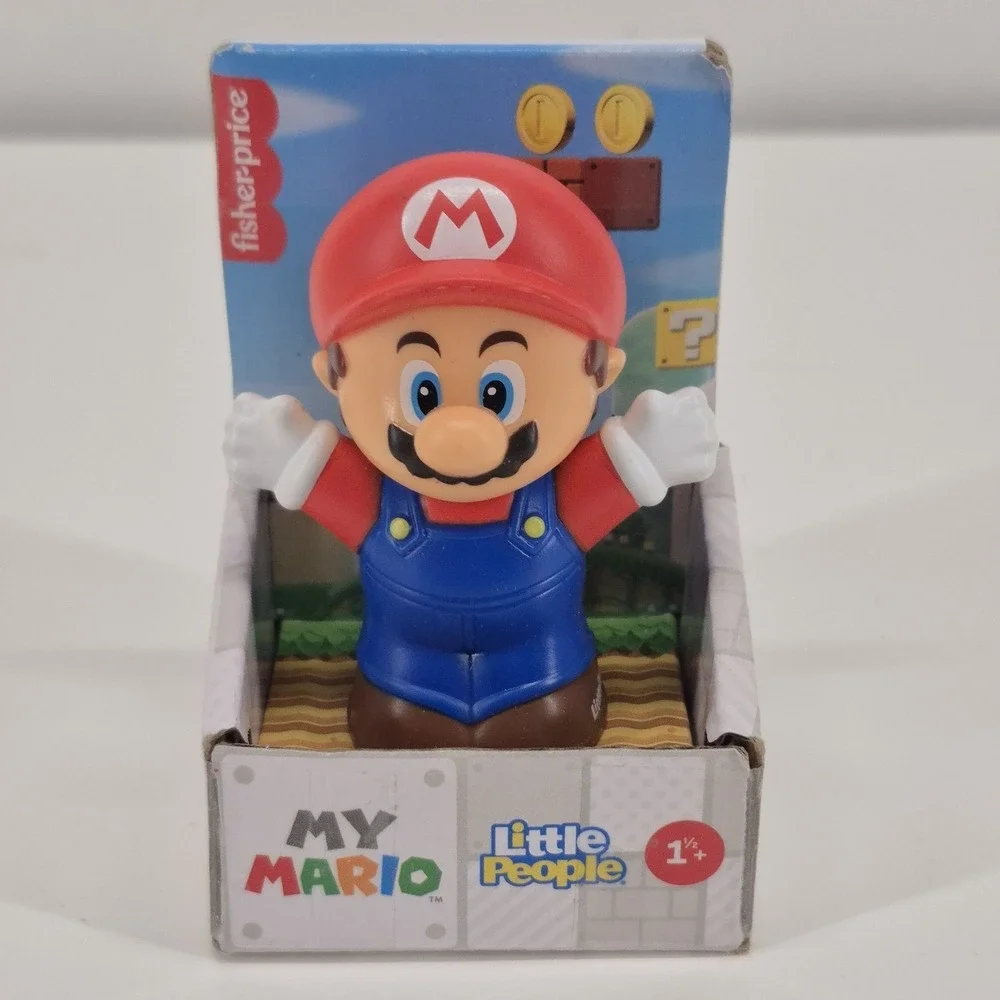 Fisher Price Little People Nintendo Super Mario Bros. My Mario Mario Blue & Red